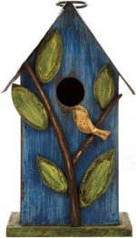 Bird Houses for Outside, 9.7" H Hanging Bird House for Outdoor, Patio Garden