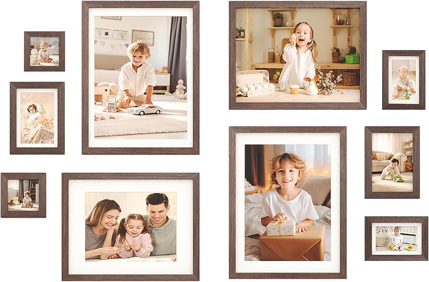 718qo8AvAdL._AC_SL1500_.jpg Picture Frame Set 10 Pack, Picture Frames Collage Wall Decor with Two 12x16 - Image 1