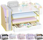 Wood Desk Organizers and Accessories with File Holder & Catalog Racks - Image 6