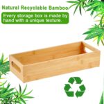 Toilet Tray for Bathroom, Bamboo Toilets Paper Storage with Handles, Toilet - Image 6