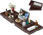 Bathtub Tray Caddy, Expandable Bamboo Bath Tray for Tub - Image 8