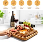 Charcuterie Board Cheese Board Set with Accessories - Bamboo Wooden Serving - Image 8