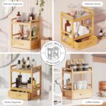 Bamboo Bathroom Organizer Countertop, 2 Tier Vanity Organizers and Storage - Image 6