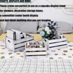 Storage Crates 3 Pcs Wooden Crates Decor Boxes, Rustic White Nested Crate - Image 4